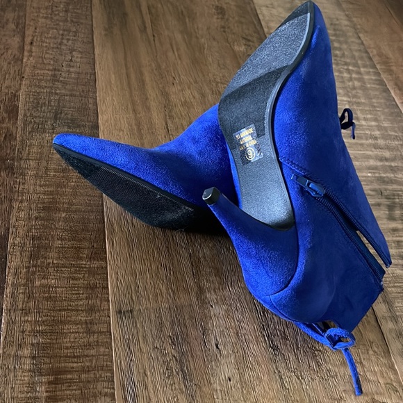 Shoes Faux Blue Suede Booties Poshmark